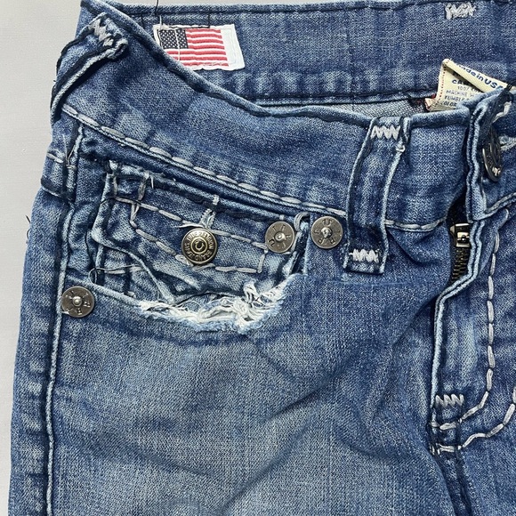 Vintage Y2K True Religion USA Made Billy Super T Jeans (30x33) Blue Denim READ - Picture 5 of 15